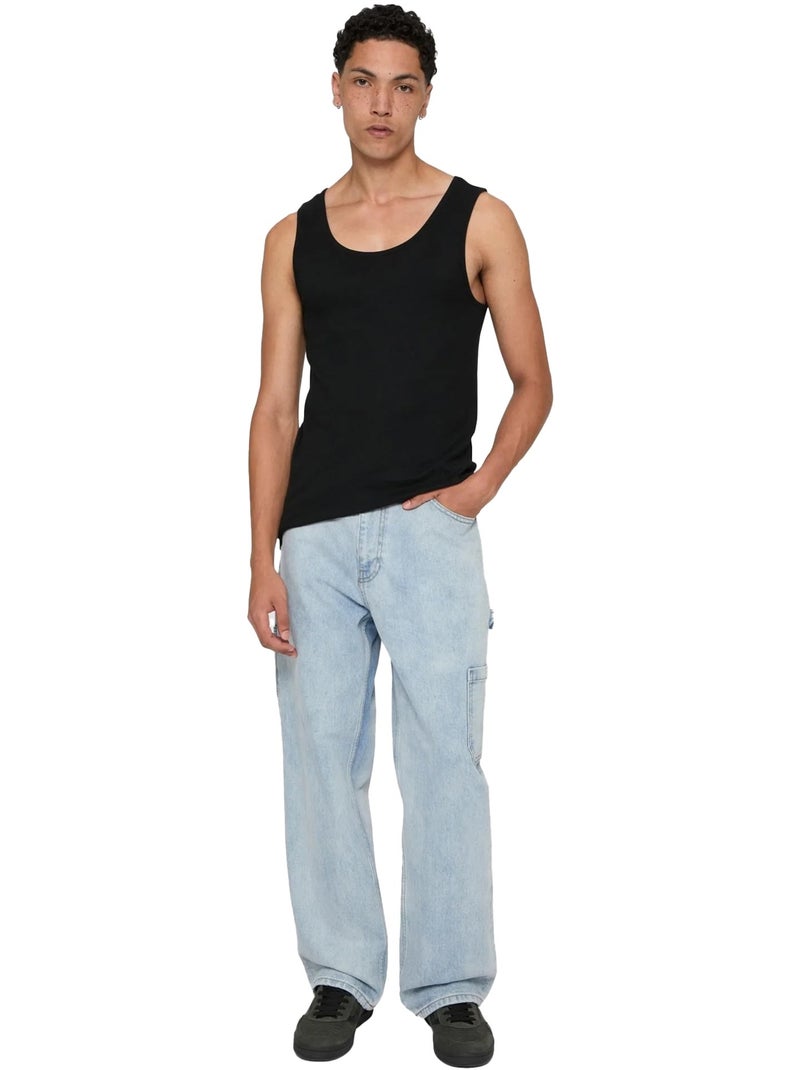 Urban Classics - Camiseta Sin Mangas para Hombre - Pack de 2 Negro - Kiabi