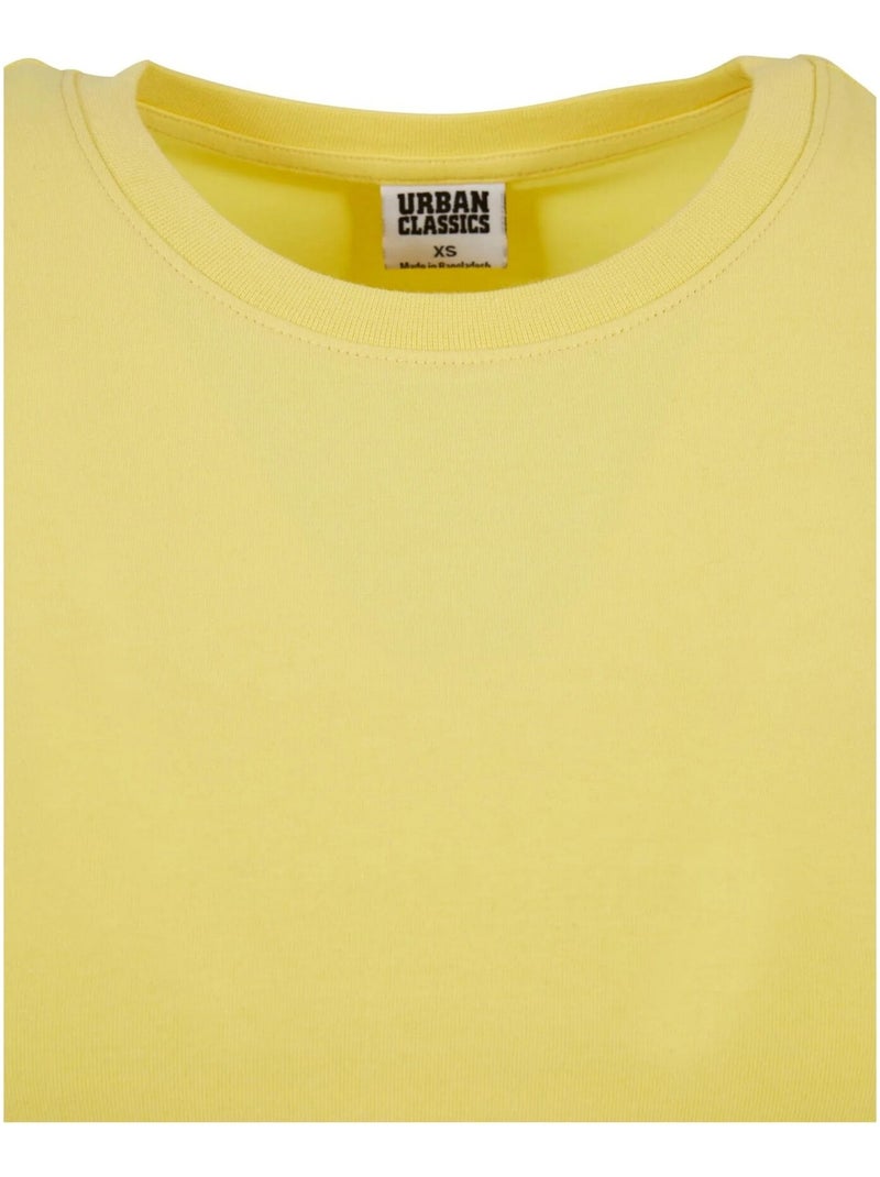 Urban Classics - Crop Top de Jersey para Mujer Amarillo pálido - Kiabi