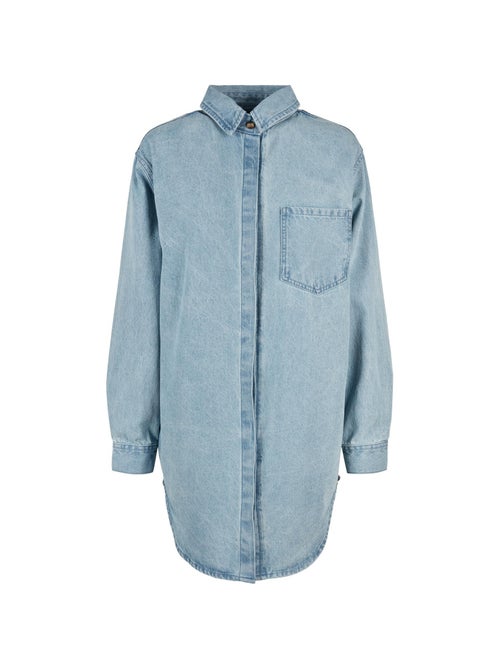 Urban Classics - Vestido Camisero de Vaquero para Mujer - Kiabi Urban Classics - Vestido Camisero de Vaquero para Mujer - Kiabi