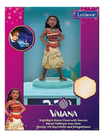 Vaiana Luz nocturna Reloj despertador con sonidos