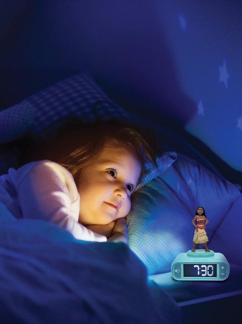 Vaiana Luz nocturna Reloj despertador con sonidos Rosa - Kiabi