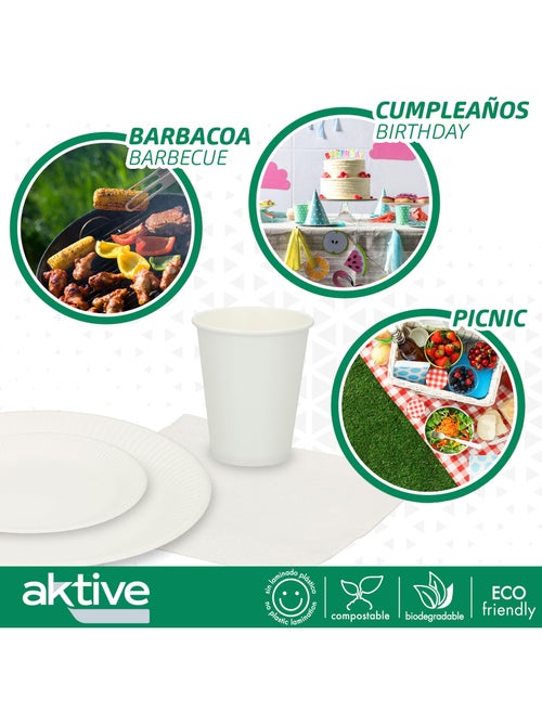 Vajilla desechable biodegradable 180 piezas - Kiabi