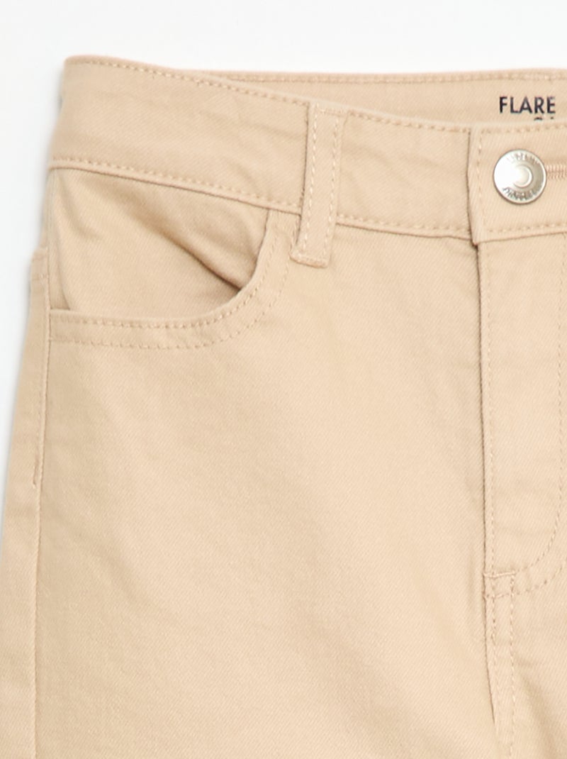 Vaquero acampanado clásico Beige - Kiabi