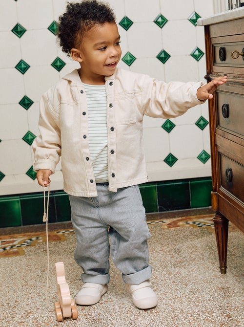 Vaquero ancho con cintura ajustable - Kiabi