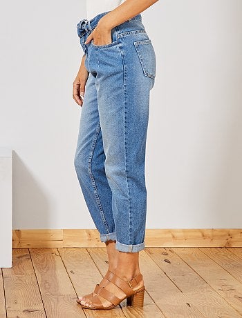 Vaquero ancho con cinturón - Kiabi