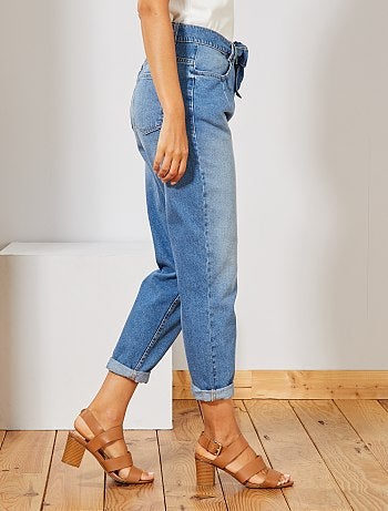 Vaquero ancho con cinturón - Kiabi