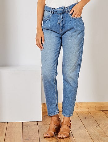 Vaquero ancho con cinturón - Kiabi