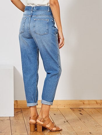 Vaquero ancho con cinturón - Kiabi