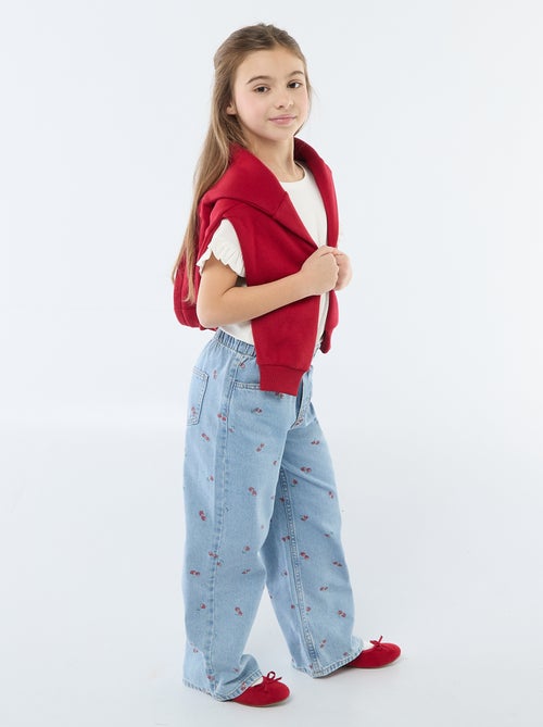 Vaquero ancho con estampado fantasía - Kiabi