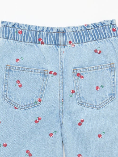 Vaquero ancho con estampado fantasía - Kiabi