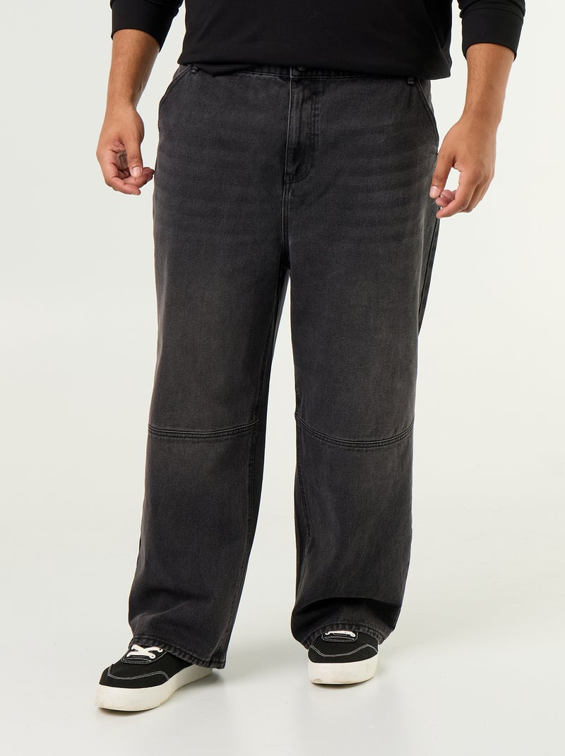 Vaquero ancho corte carpenter Negro - Kiabi