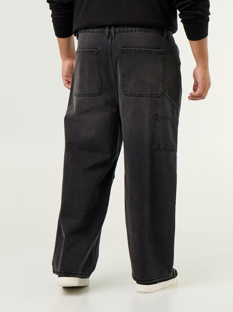 Vaquero ancho corte carpenter Negro - Kiabi