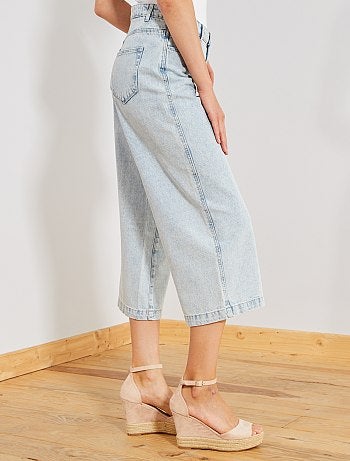 Vaquero ancho corte cropped - Kiabi