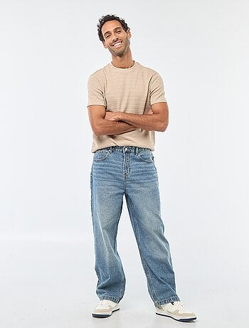 Vaquero ancho / corte relajado con 5 bolsillos