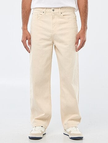 Vaquero ancho / corte relajado con 5 bolsillos