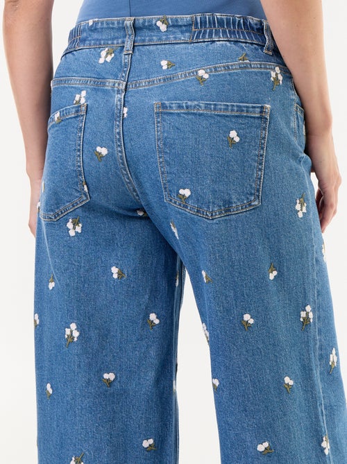 Vaquero ancho de maternidad con estampado - Kiabi Vaquero ancho de maternidad con estampado - Kiabi