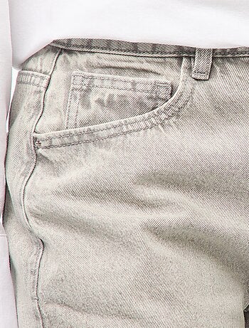 Vaquero ancho de tiro alto 5 bolsillos