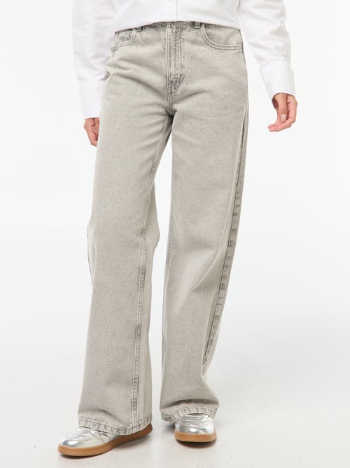 Vaquero ancho de tiro alto 5 bolsillos - Kiabi