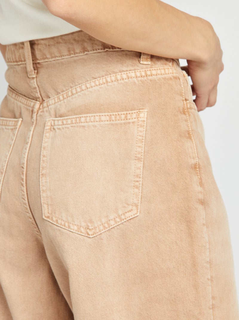 Vaquero ancho de tiro alto BEIGE - Kiabi