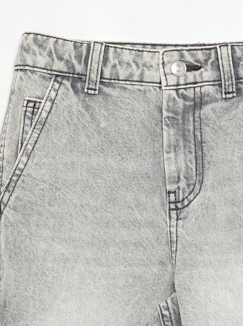 Vaquero ancho estilo carpintero Gris - Kiabi