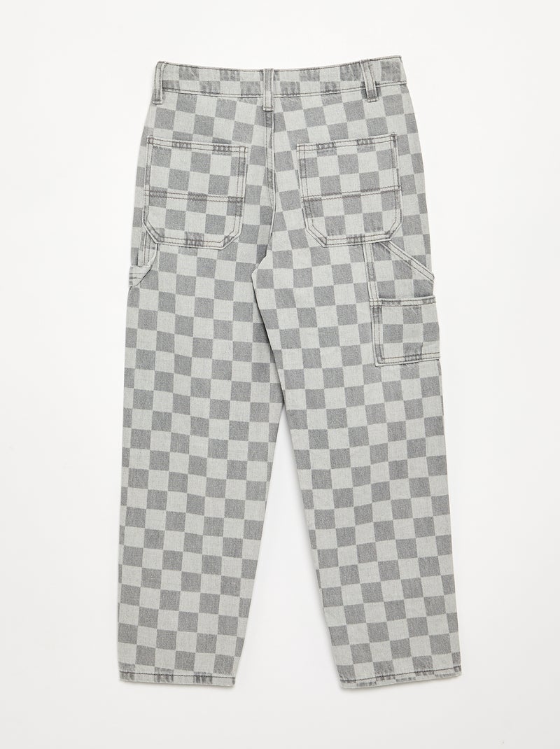Vaquero ancho estilo carpintero Gris - Kiabi