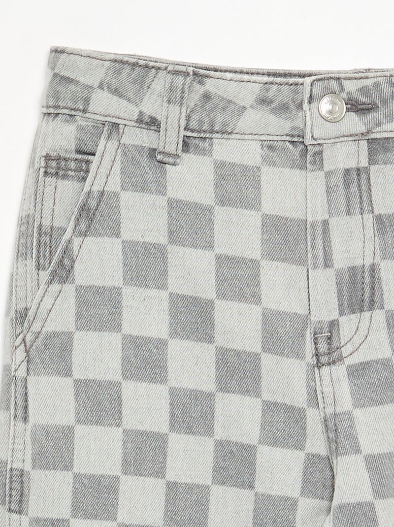 Vaquero ancho estilo carpintero Gris - Kiabi