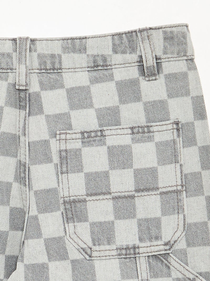Vaquero ancho estilo carpintero Gris - Kiabi