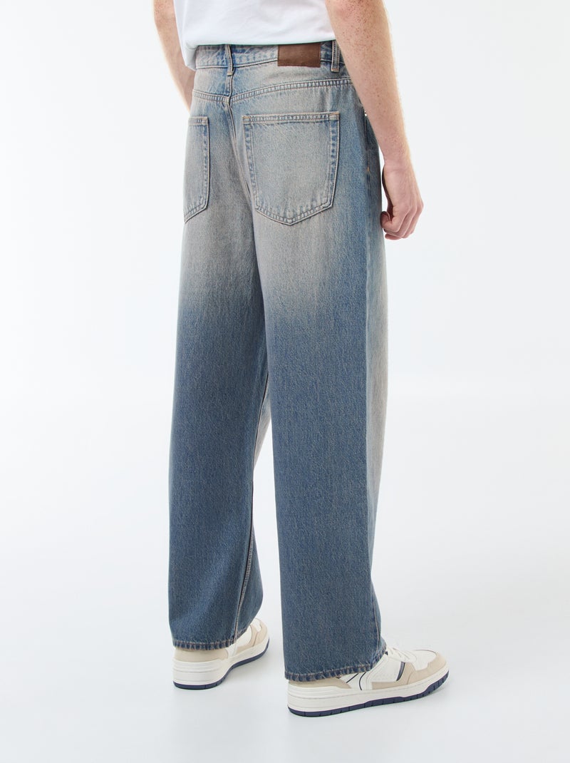 Vaquero ancho tipo baggy con 5 bolsillos Azul - Kiabi