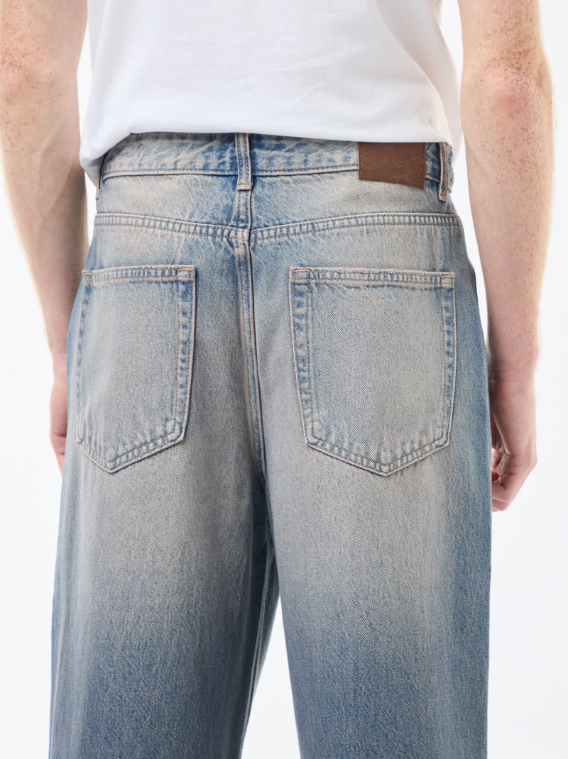 Vaquero ancho tipo baggy con 5 bolsillos Azul - Kiabi