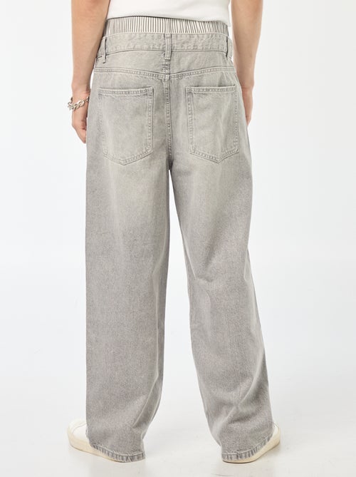 Vaquero ancho tipo baggy con falso calzoncillo integrado en la cintura - Kiabi