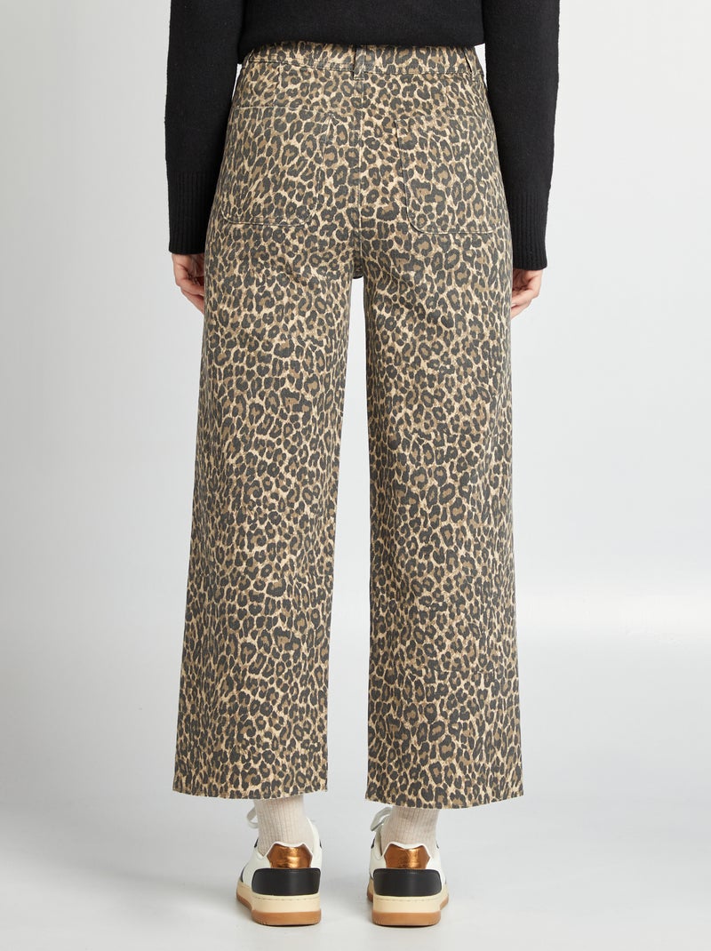 Vaquero ancho wide leg con cierre de botones de fantasía BEIGE - Kiabi