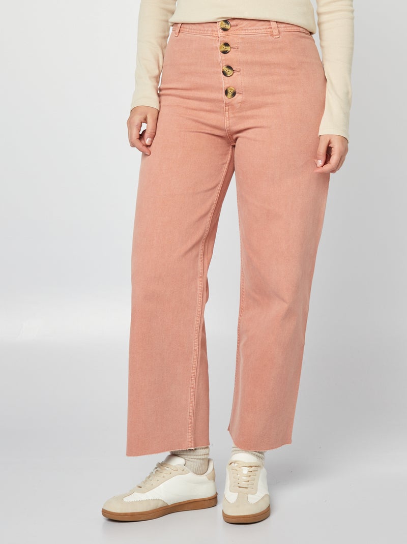 Vaquero ancho wide leg con cierre de botones de fantasía ROSA - Kiabi