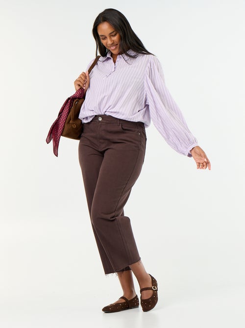 Vaquero ancho / wide leg de 5 bolsillos - Kiabi Vaquero ancho / wide leg de 5 bolsillos - Kiabi