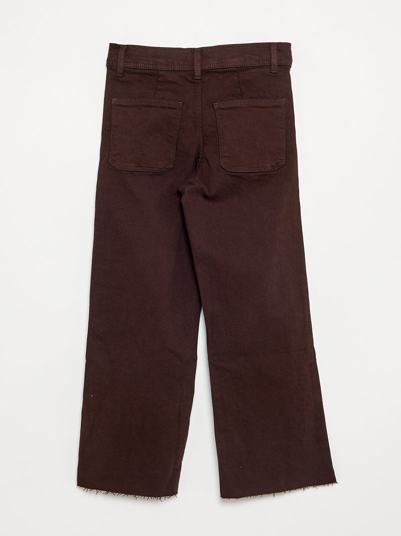 Vaquero ancho / wide-leg Marron - Kiabi