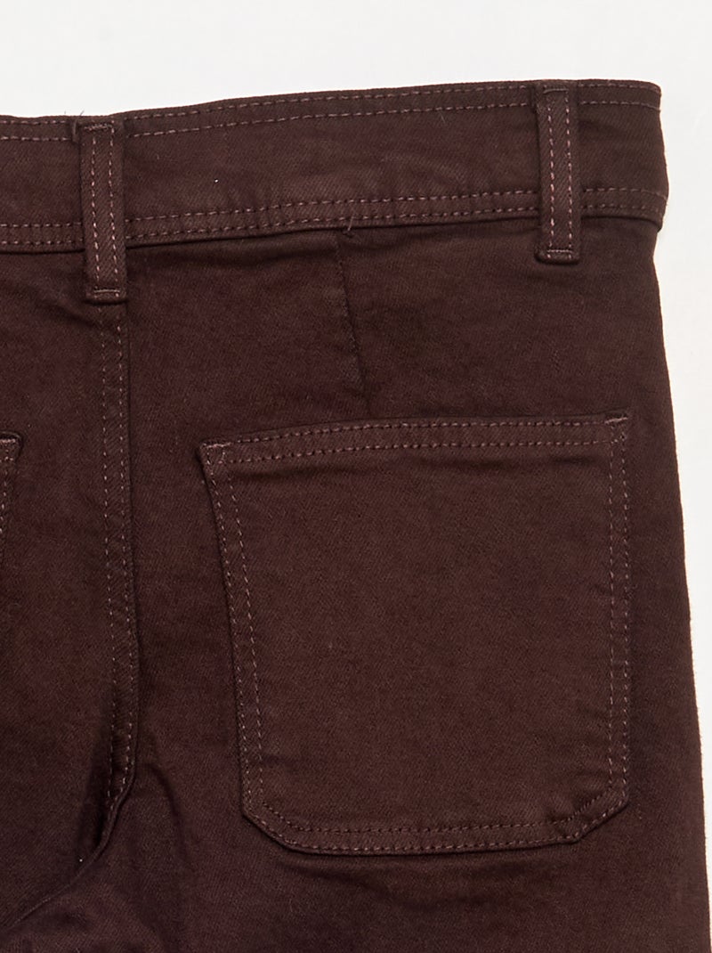 Vaquero ancho / wide-leg Marron - Kiabi