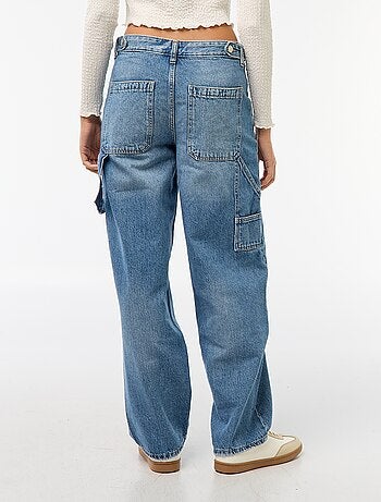 Vaquero baggy con abrasión fantasía