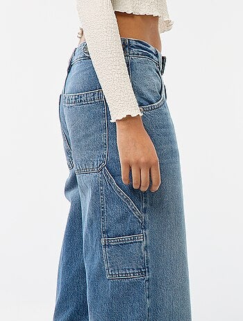 Vaquero baggy con abrasión fantasía