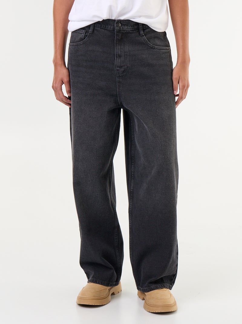 Vaquero baggy / corte ancho Gris - Kiabi