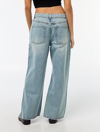 Vaquero baggy de tiro bajo con 5 bolsillos