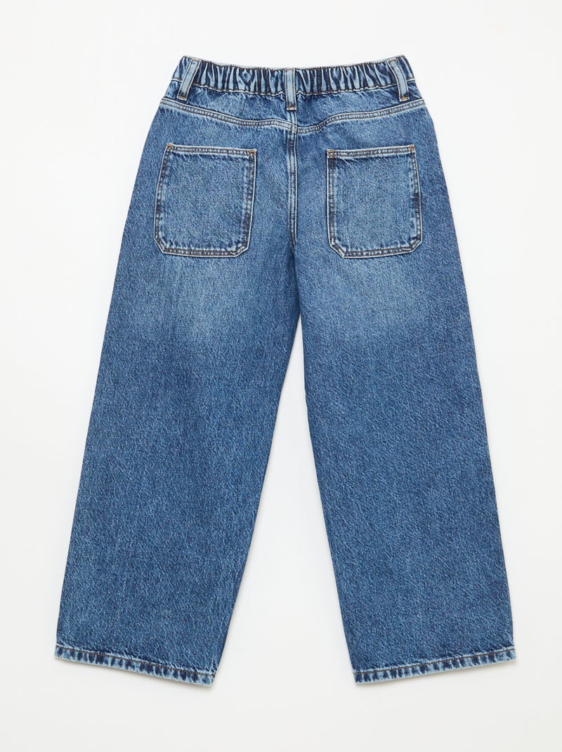Vaquero baggy liso 5 bolsillos Azul - Kiabi