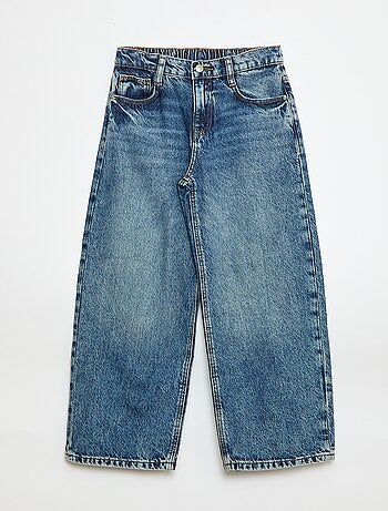 Vaquero baggy liso 5 bolsillos