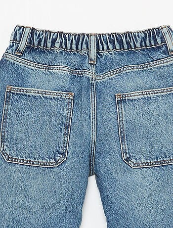 Vaquero baggy liso 5 bolsillos