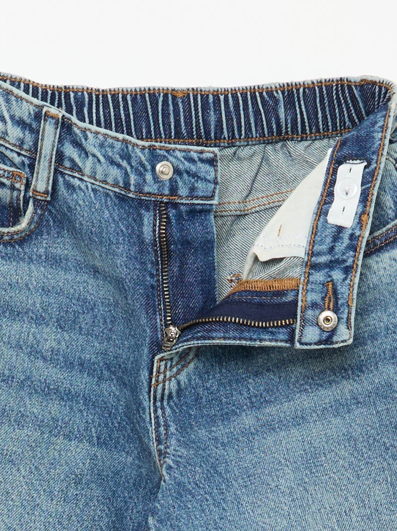 Vaquero baggy liso 5 bolsillos Azul - Kiabi
