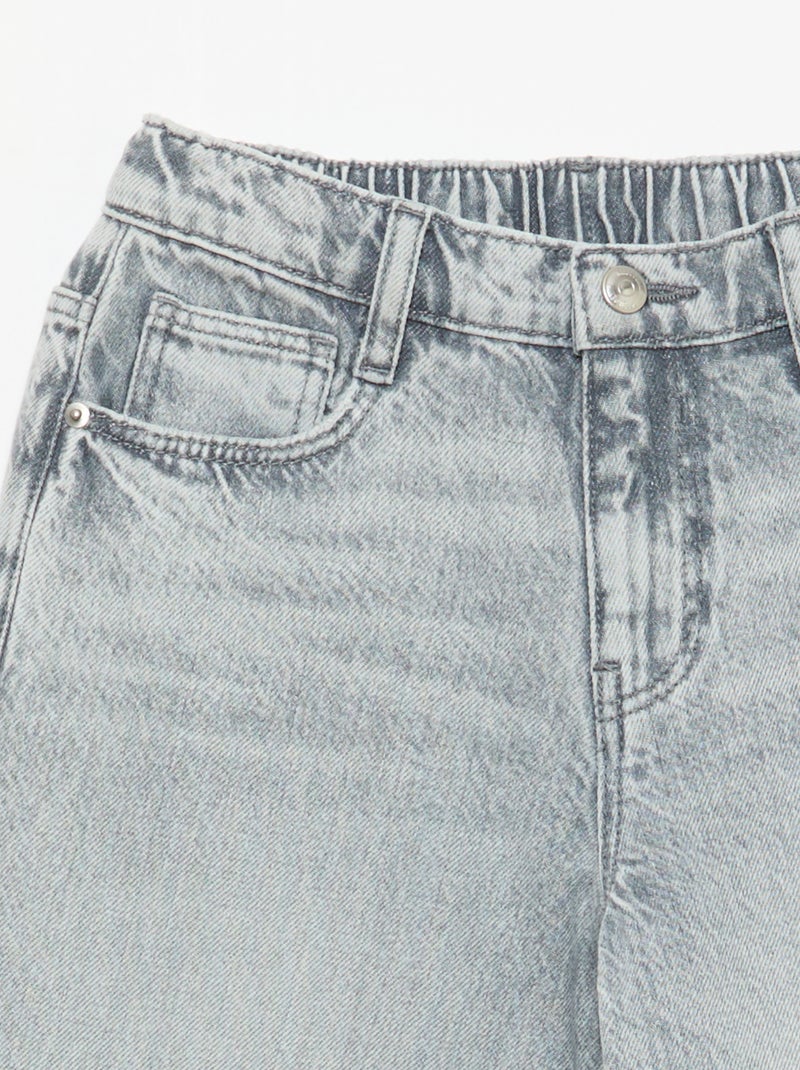 Vaquero baggy liso 5 bolsillos Gris - Kiabi