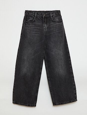Vaquero baggy liso 5 bolsillos