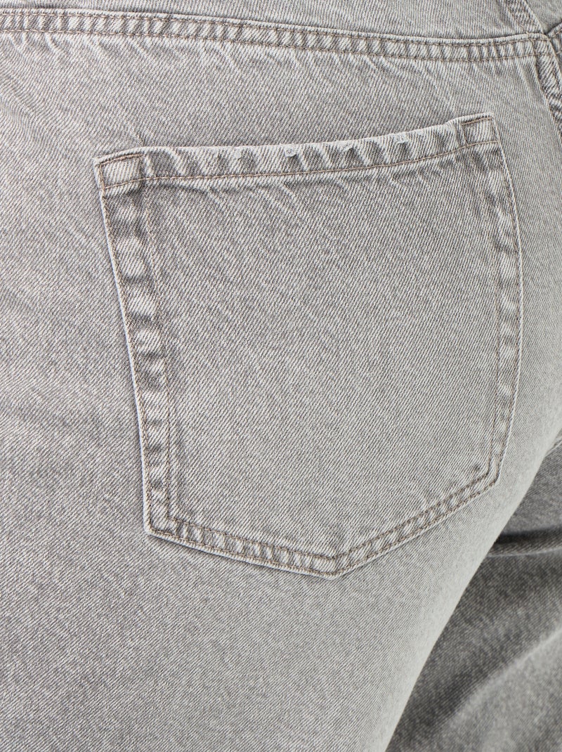 Vaquero barrel de 5 bolsillos Gris - Kiabi