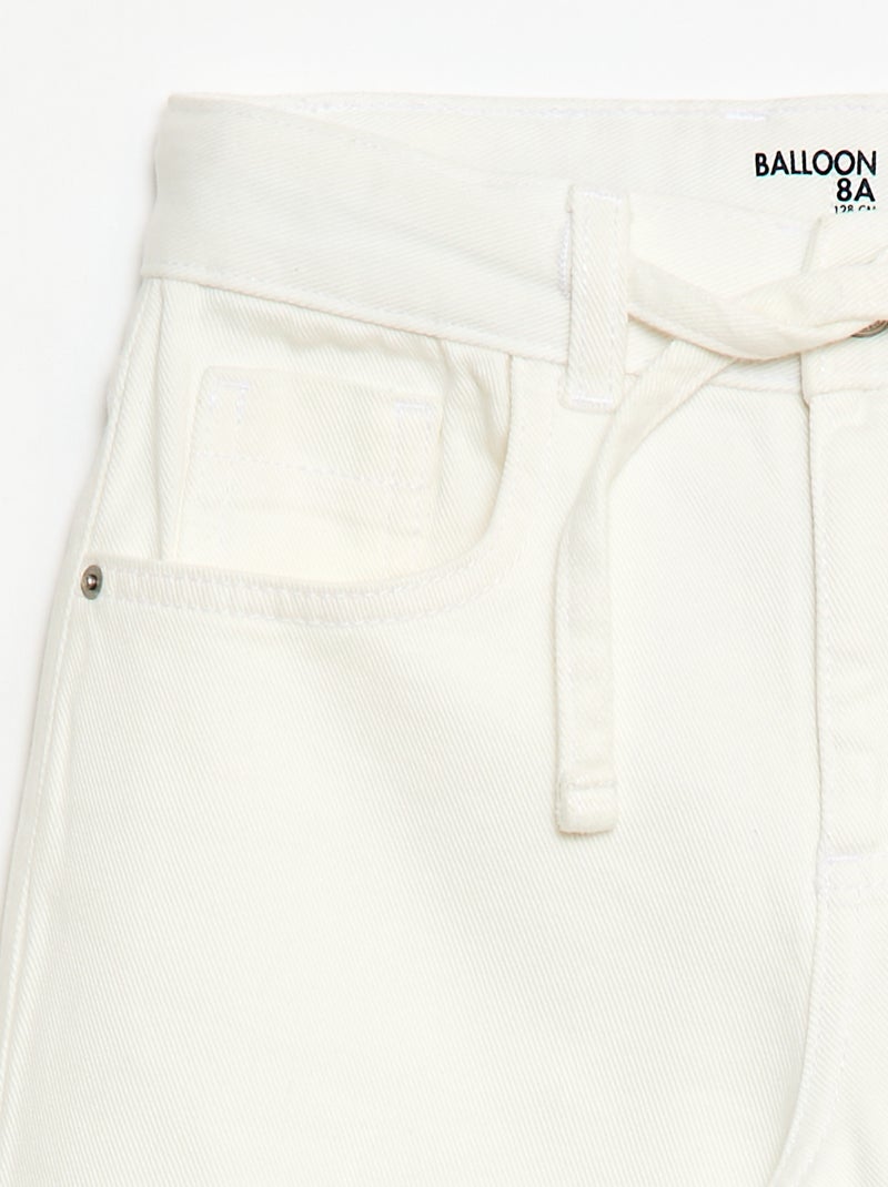 Vaquero barrel fit Blanco - Kiabi