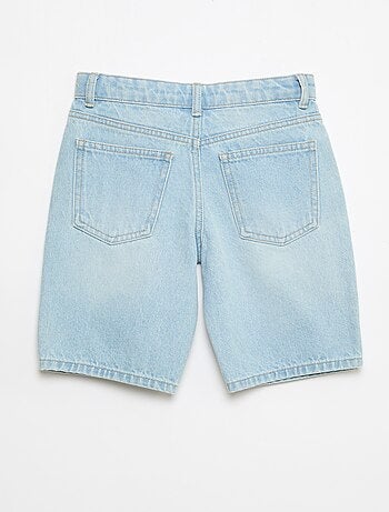 Vaquero bermuda slim fit elástico de algodón