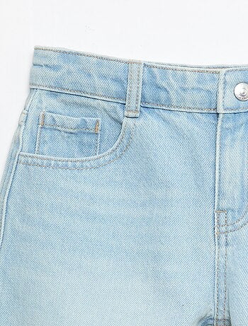 Vaquero bermuda slim fit elástico de algodón