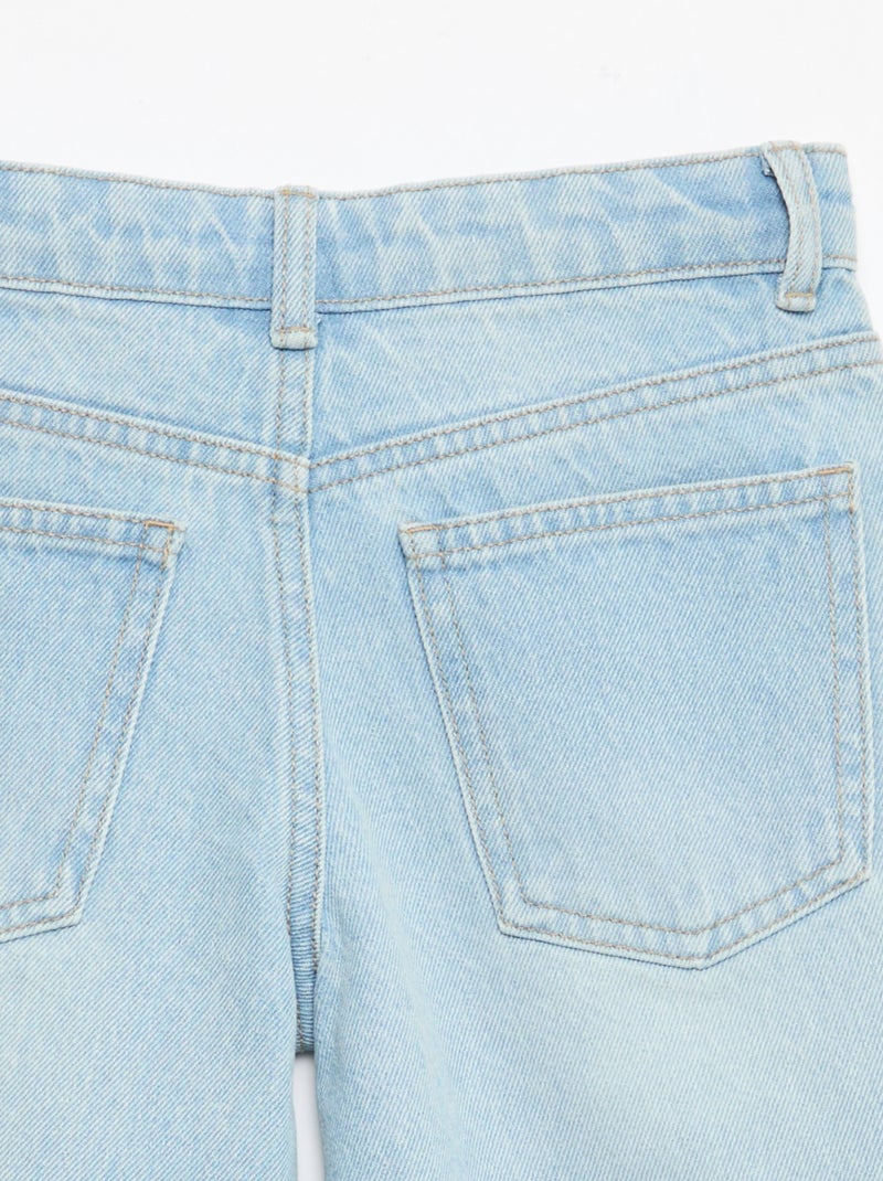 Vaquero bermuda slim fit elástico de algodón Azul cielo - Kiabi